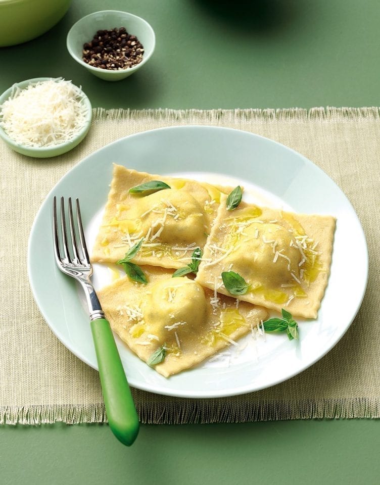 Ricotta and basil ravioli recipe | delicious. magazine